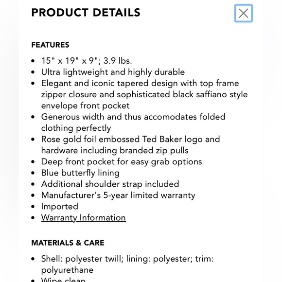 Ted Baker Albany Softside holdall - Picture 5 of 5